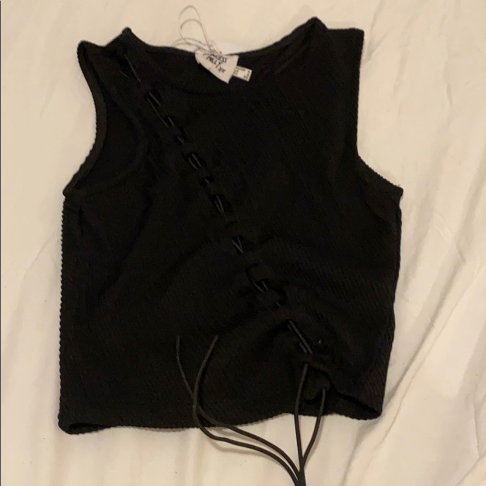 black tie tank top